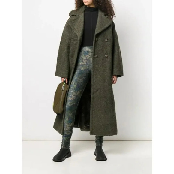 GANNI Metallic Metallic Camouflage jersey Legging In 861 Kalamata - Picture 1 of 7